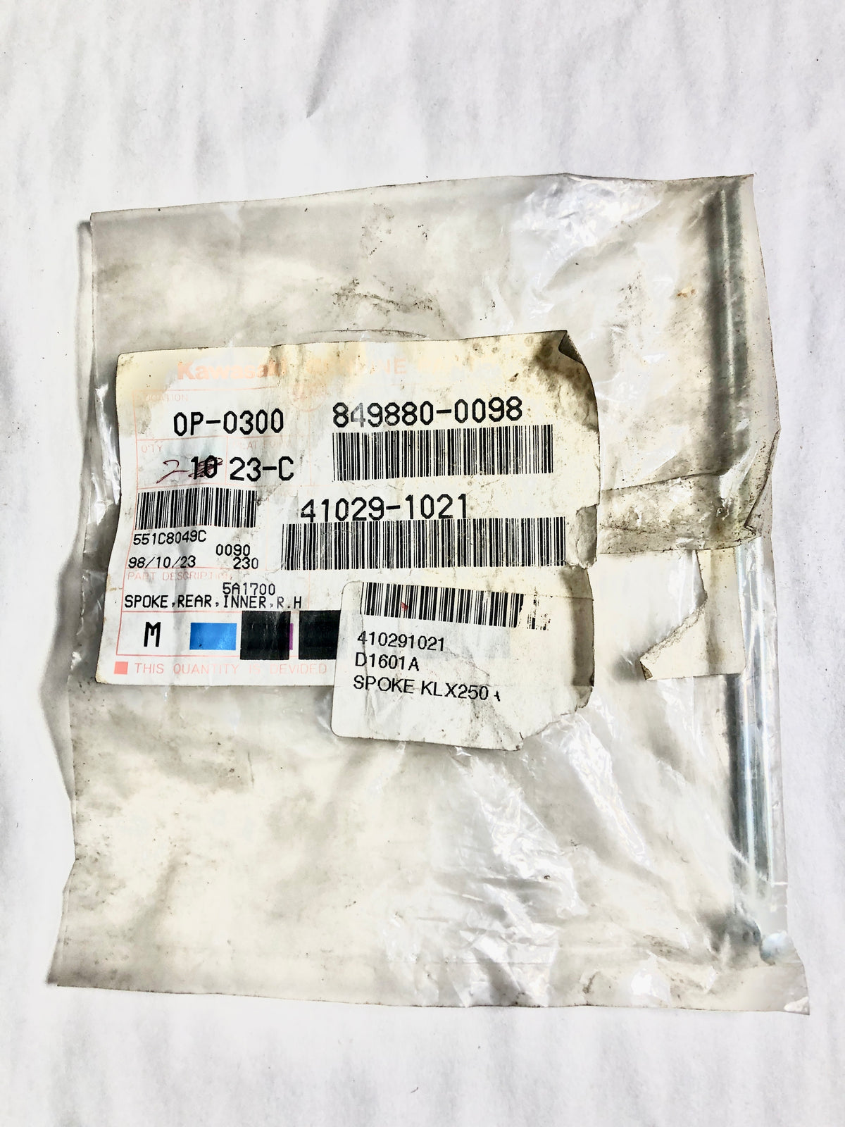 KAWASAKI-KLX250A1-SPOKE-INNER,RR,RH,166