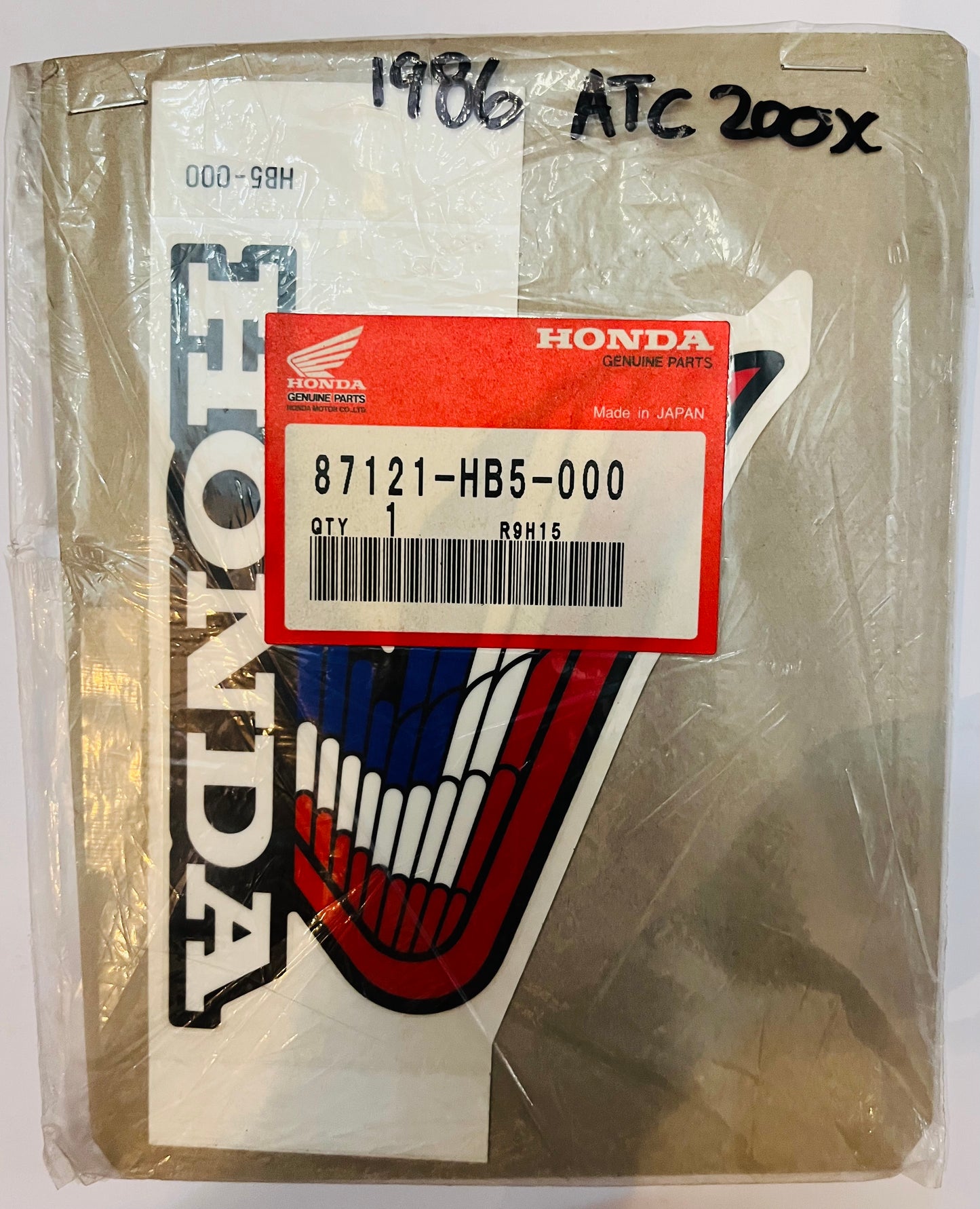 HONDA ATC 200X - TANK DECAL 1986