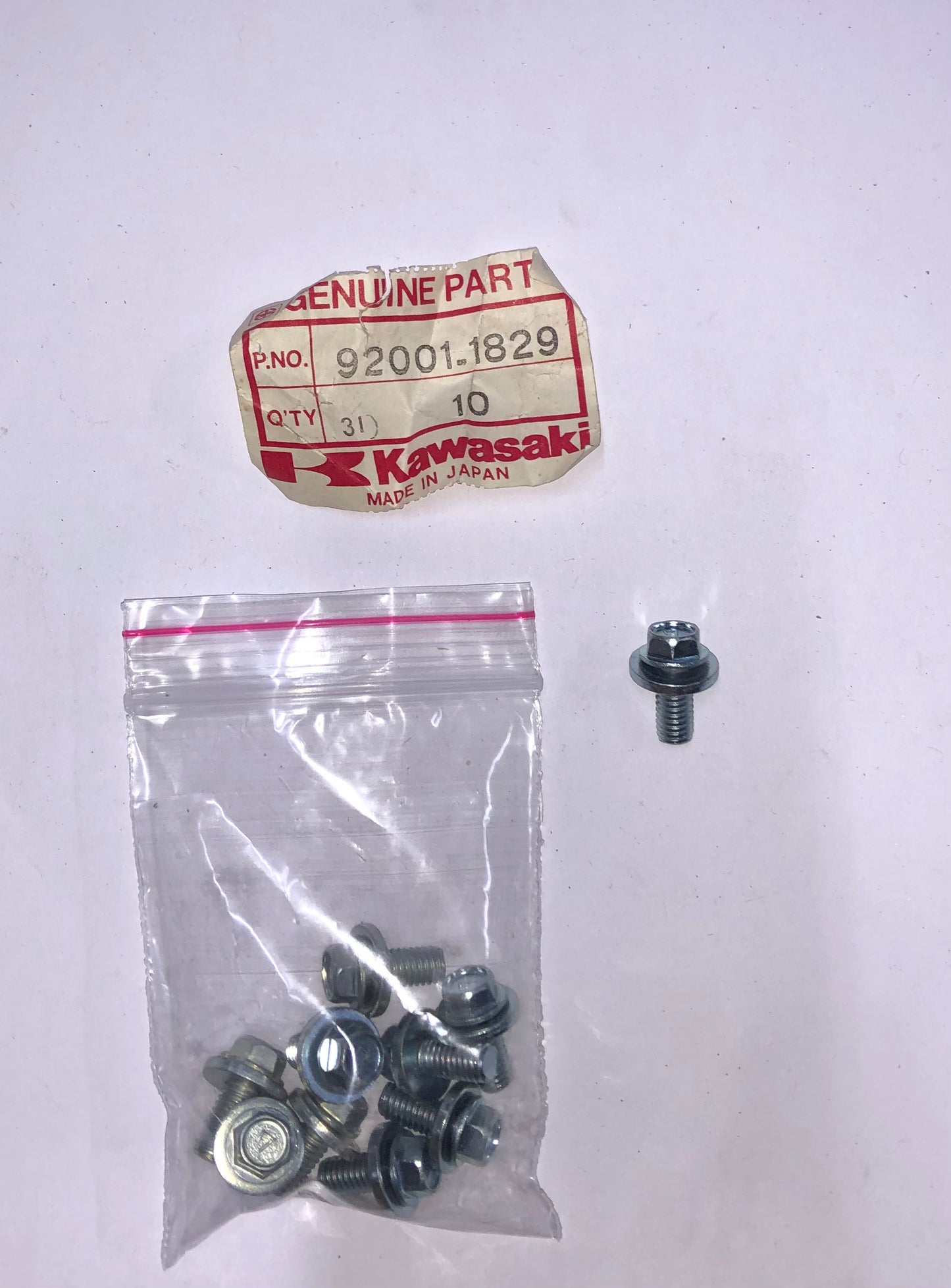 KAWASAKI - WASHER BOLT 6X14 - KDX250 1991-1995, KLX250 1993-2014, KX125 1993, KX250 1983-2008