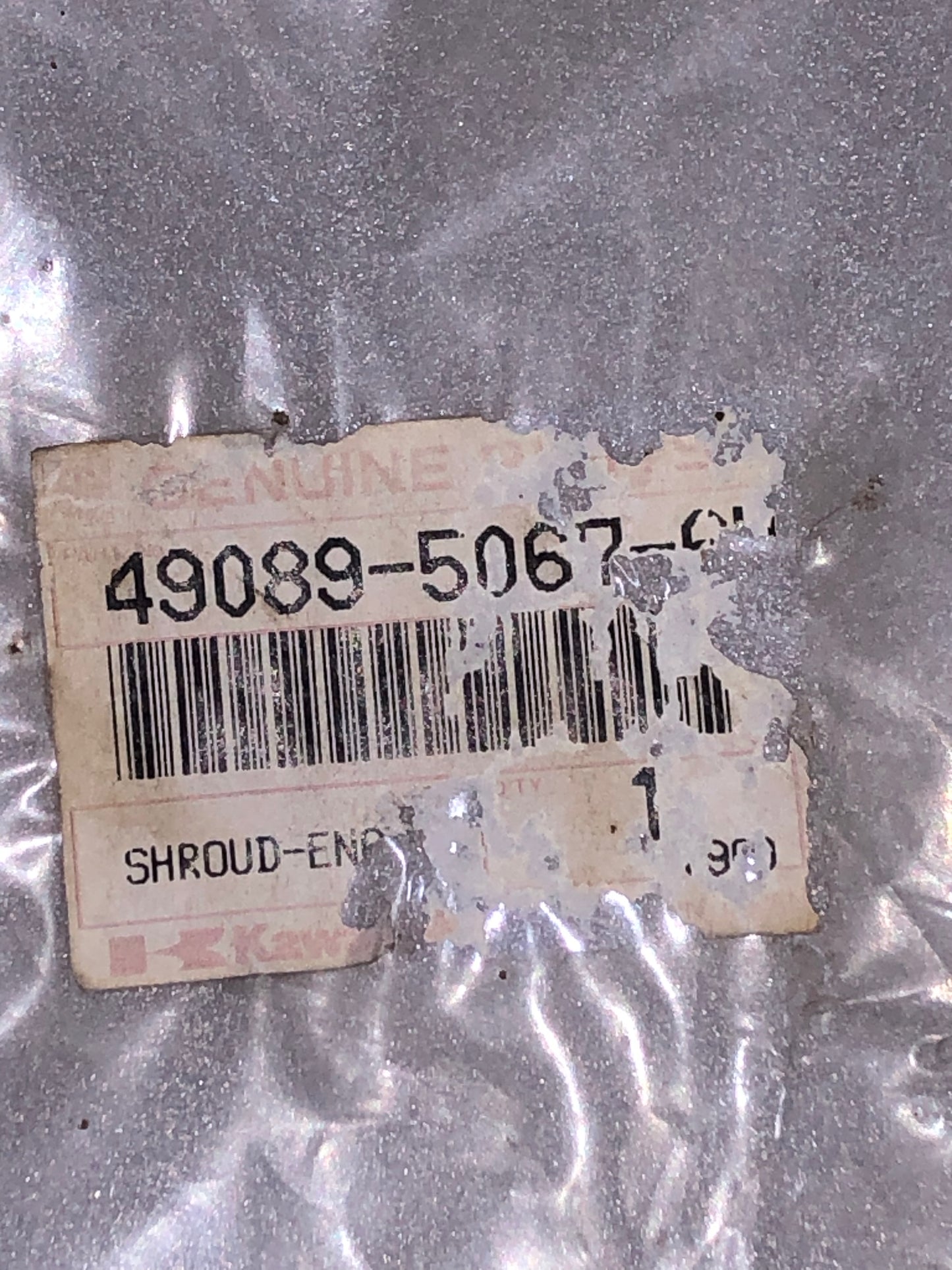 KAWASAKI - RADIATOR SHROUD R.H - KX100 1989 - (49089-5067-6W)