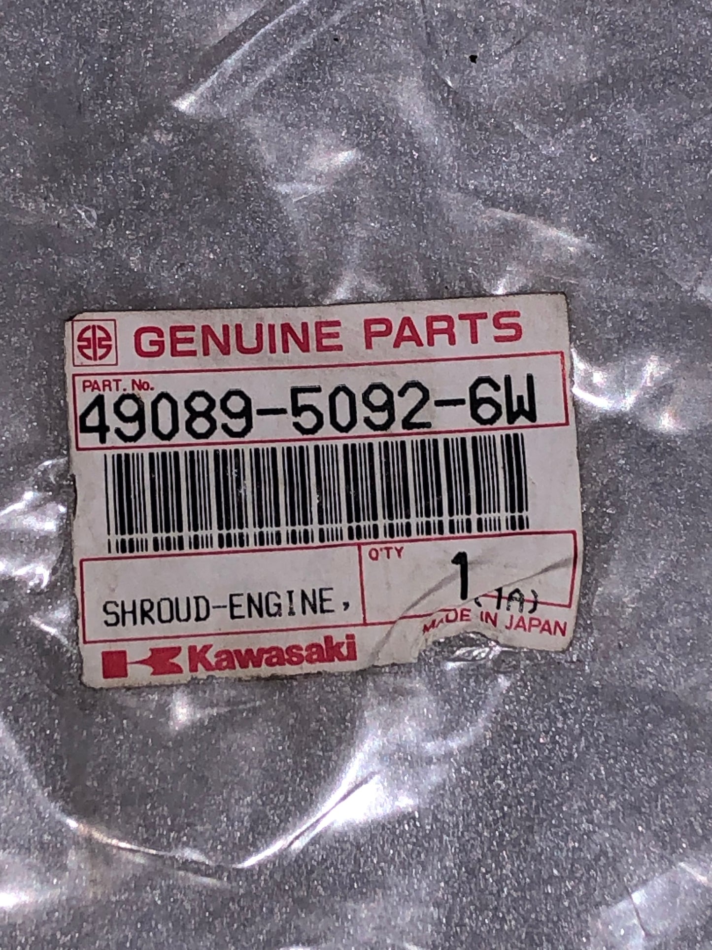 KAWASAKI - RADIATOR SHROUD R.H - KX250 1990