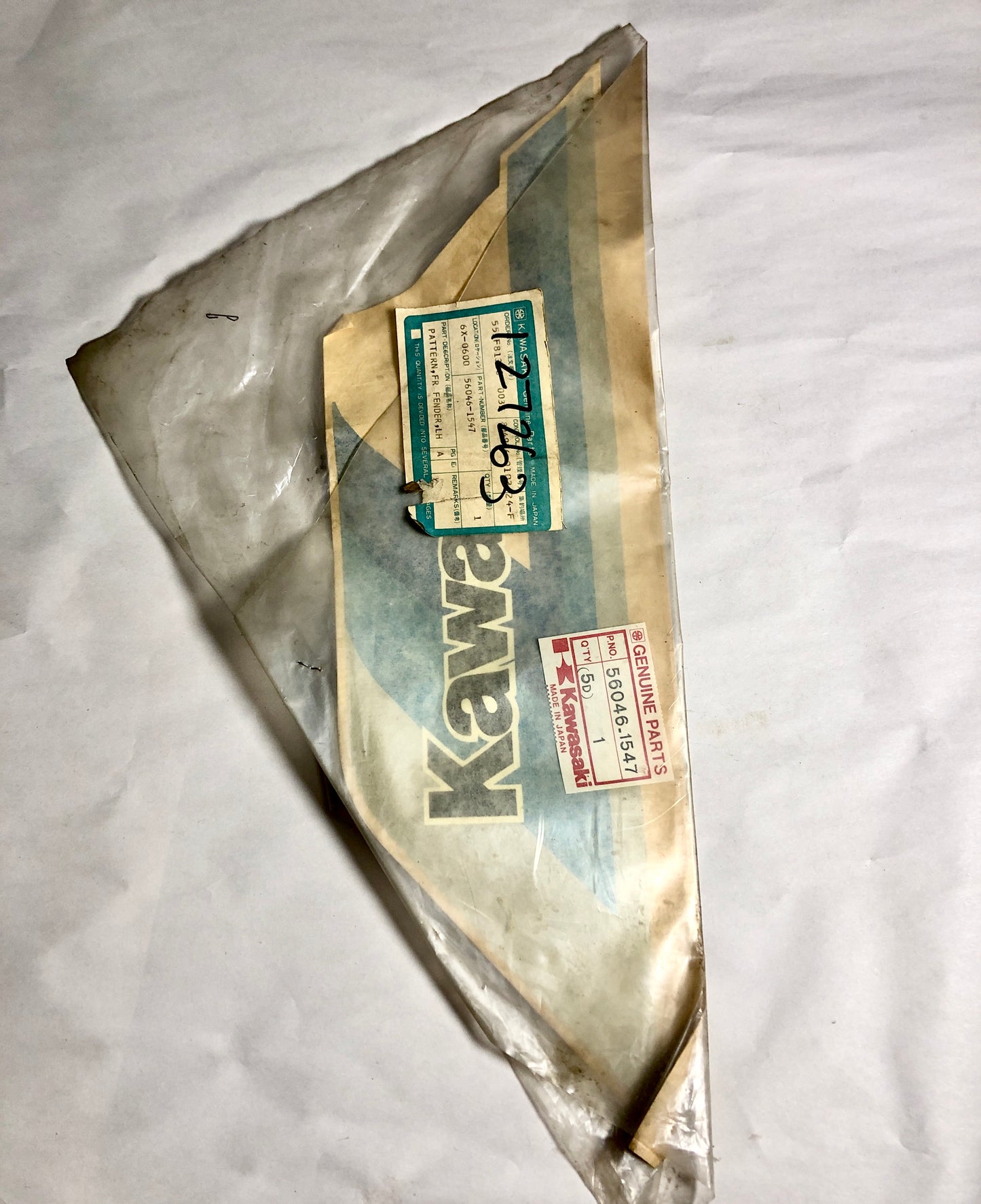 KAWASAKI-KLF185-PATTERN,FR FENDER,LH
