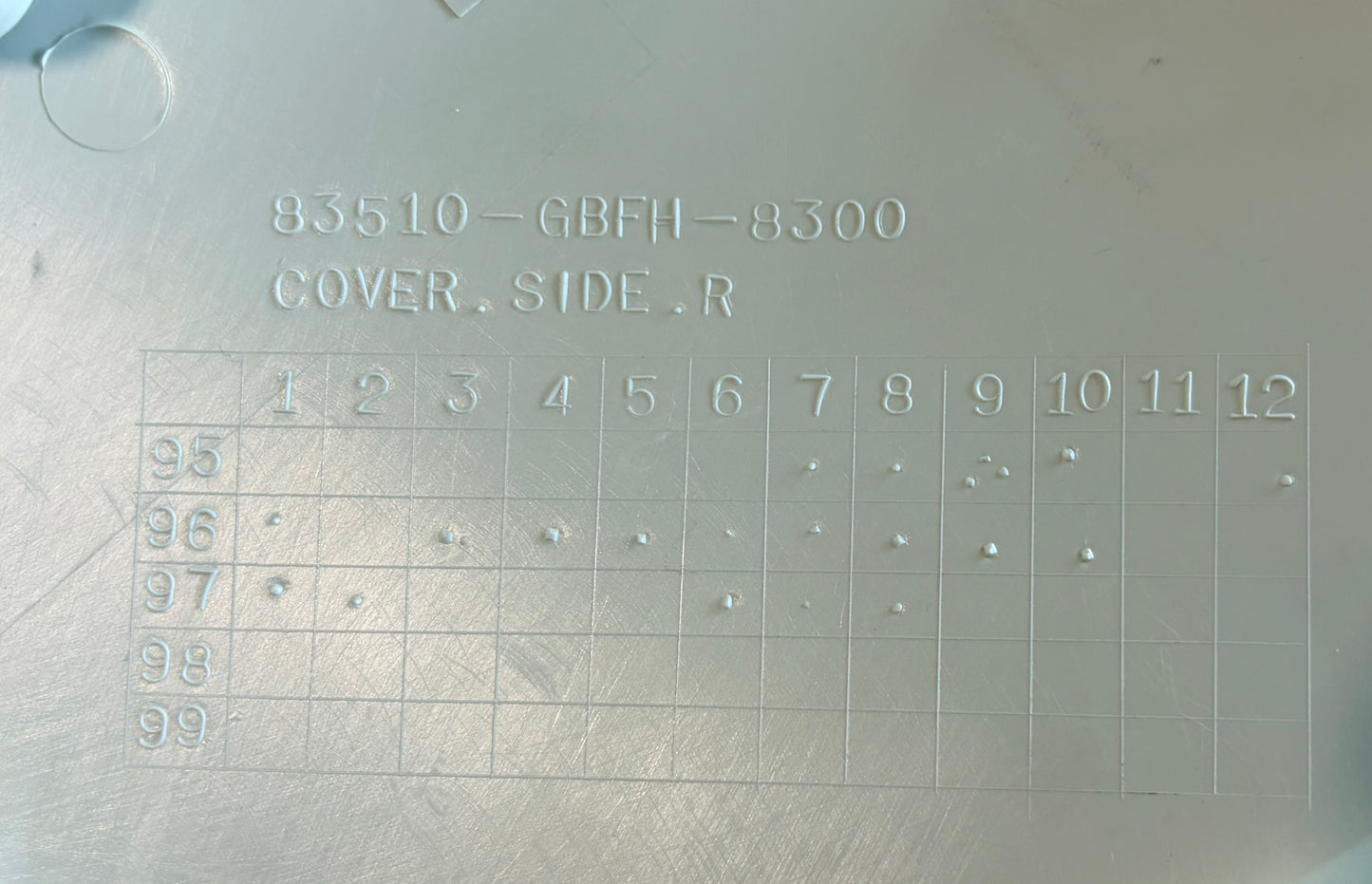 HONDA CR80 RIGHT SIDE COVER 1996 - 2002