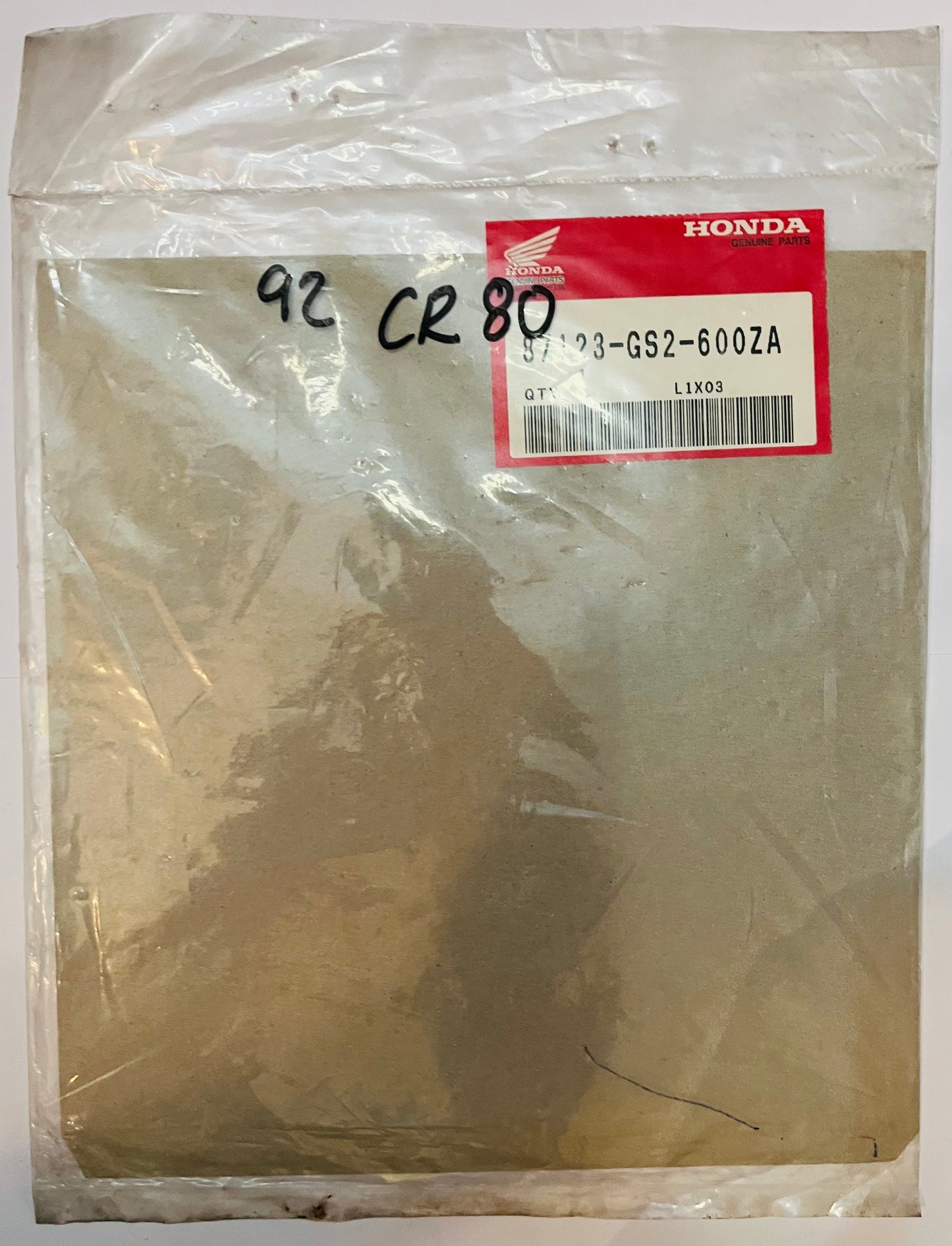 HONDA CR80 - TANK DECAL 1992