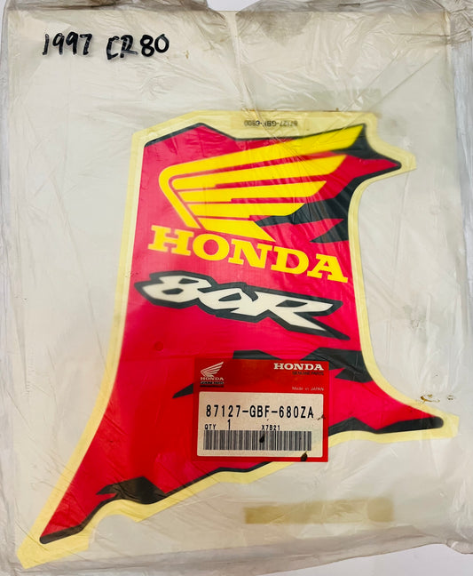 HONDA CR80 - RADIATOR SHROUD DECAL 1996 - 1997