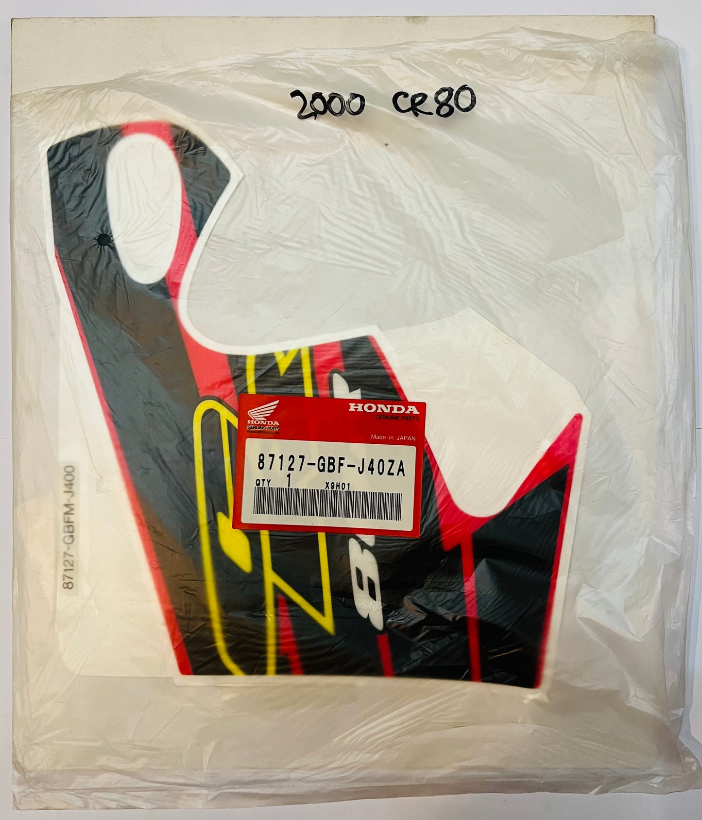 HONDA CR80 - RADIATOR SHROUD DECAL 2000